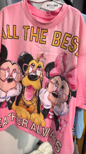 חולצת מיקי וחברים ורודה