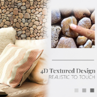 טפט אבנים מעוטרות 4D לעיצוב הבית