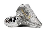 ללא גרב - נעלי כדורגל Nike Air Zoom Mercurial Superfly Elite אפור קרמי