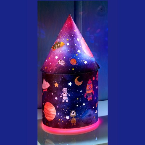 מנורת לילה מחליפה צבעים חלל Space - מארז לא מושלם
