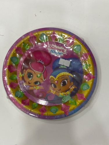 צלחות נייר 8 יח -זהבית ופזית