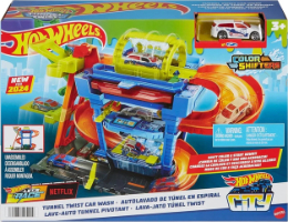הוט ווילס - מסלול מנהרת שטיפת רכב מסתובבת - HOT WHEELS HTN809564