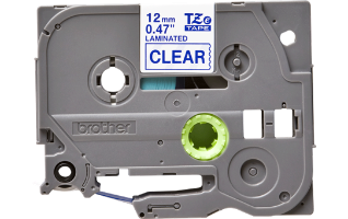 סרט סימון כחול על רקע שקוף Brother TZe133 Labelling Tape Cassette 12mmx8m