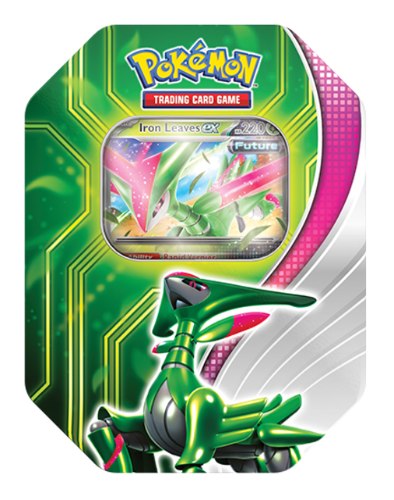 קלפי פוקימון טין בוקס Pokémon TCG Paradox Clash Tin includes Iron Leaves ex Box