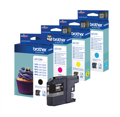 סט ראשי דיו מקורי Brother Original Multipack Ink LC-123