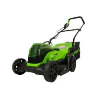 מכסחת דשא נטענת בראשלס 36 ס״מ + 2 סוללות 4Ah ומטען - GREENWORKS 99518-2 48V
