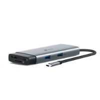 תחנת עגינה Tp-Link UH7020C USB Type-C 7-IN-1 Hub – פריט בודד אפור עם יציאות USB קוראי כרטיסים