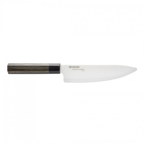 סכין שף קרמית יד עץ Kyocera Fuji Series