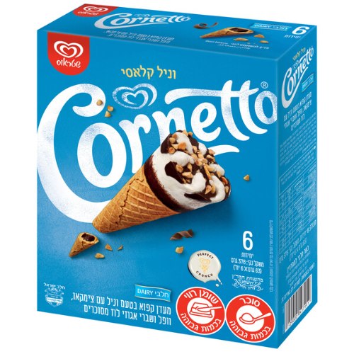 מאגדת קורנטו בטעם וניל עם צימקאו 6 יחידות