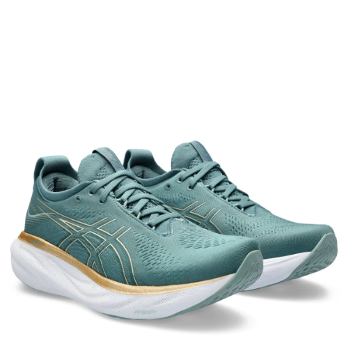 ASICS GEL NIMBUS 25 WOMEN FOGGY TEAL CHAMPAGNE ג'ל נימבוס 25 נשים ירוק