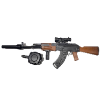 רובה ג'ל חשמלי וידני AK-47 חום 2 מחסניות
