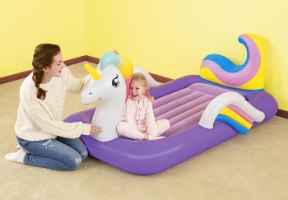 מיטה מתנפחת / מזרן מתנפח לילדים בעיצוב חד קרן | BESTWAY Dreamchaser airbeds| מק"ט 67713|קפיץ קפוץ