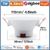 בינוני 7W - קוטר 11.5 ס״מ - ספוט לד חכם WIFI TUYA שקוע גבס לבית חכם נשלט ע״י אפליקציה