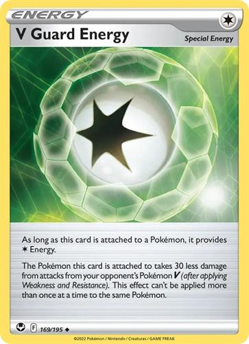 קלף בודד single פוקימון - v guard energy - Silver Tempest - 169/195