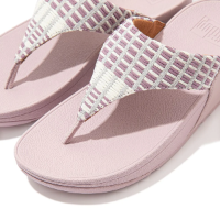 Fit Flop Lulu Toe Post Art Denim Soft Lilac כפכפי פיט פלופ ורוד