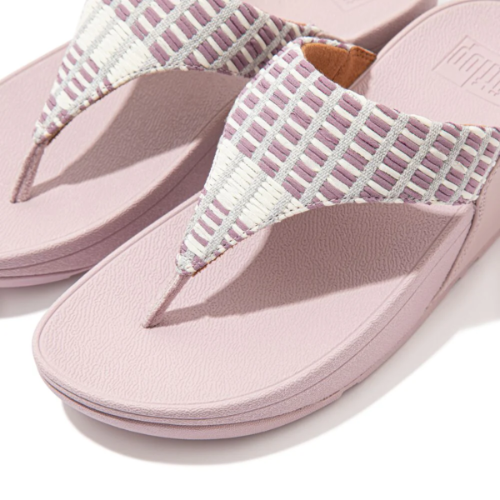Fit Flop Lulu Toe Post Art Denim Soft Lilac כפכפי פיט פלופ ורוד