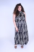 שמלת קולר מודפס