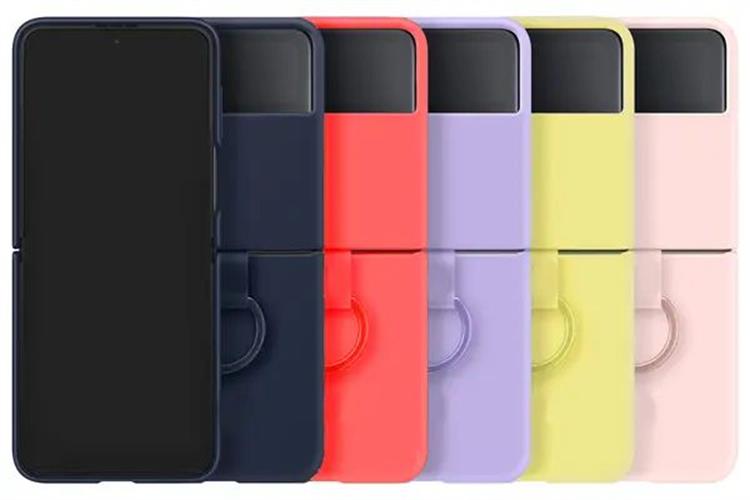 כיסוי קטיפה עם טבעת ל- Samsung Z Flip 4