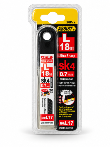 להבים לסכין יפני ⁦ASSIST L17 SK4⁩ – ⁦18⁩ מ״מ, 20 יחידות