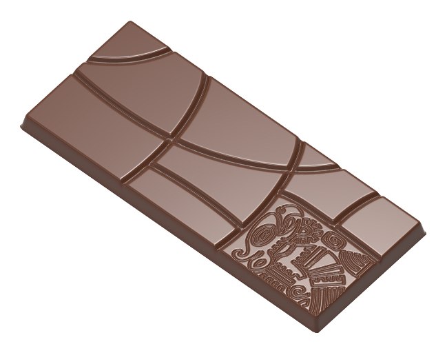 תבנית פוליקרבונט בר שוקולד מעוטר 4 יח' 40 גרם CW1566
