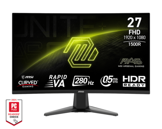 מסך מחשב גיימינג קעור MSI MAG 276CXF 280hz