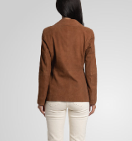 Bod & Christensen – NOIAN Suede Blazer (Tobacco) מעיל עור הפוך