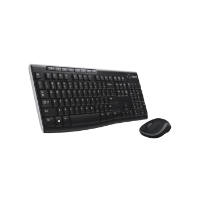 מקלדת ועכבר אלחוטיים Logitech MK270 צבע שחור