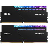 ערכת זיכרון למחשב נייח GeIL DDR5 32GB (2x16GB) 6000 CL36 AQUARIUS RGB Diamond AMD Edition בצבע שחור
