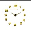 דגם 1 - זהב - שעון קיר ענק בהדבקה
