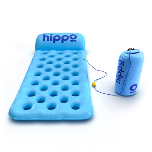 מזרון ים מחורר עם עוגן Hippo - תכלת