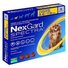 Nexgard Spectra for dog weighing 3.5-7.5 Kg