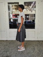חצאית מניילון יפני - אפור