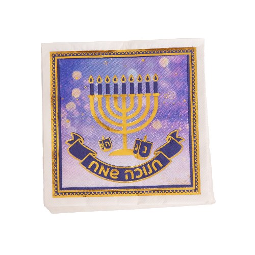 16 יח' מפיות חנוכה שמח
