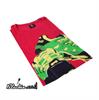 חולצה אדומה - Red shirt - חולצה לבנה לקיץ הדפס גראפי "דריכה"👣