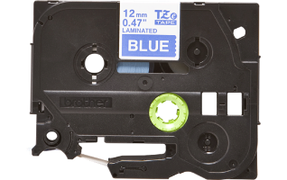 סרט סימון לבן על רקע כחול Brother TZe535 Labelling Tape Cassette 12mmx8m