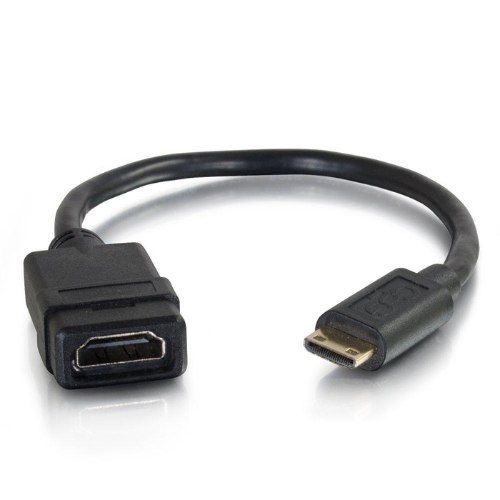 כבל מתאם HDMI נקבה לחיבור Mini HDMI זכר באורך 0.2 מטר