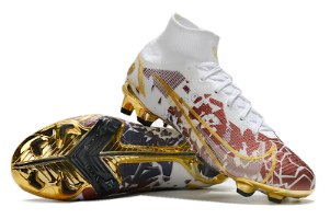 נעלי כדורגל Nike Mercurial Superfly 8 Elite FG לבן בורדו זהב