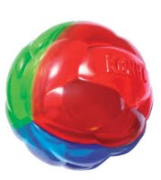 כדור צבעוני קשיח של חברת קונג לכלבים בינוניים