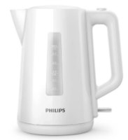 קומקום חשמלי נשלף 1.7 ליטר Philips HD9318/00 – לבן אלחוטי עם מדיד מים שקוף ולוגו Philips בתחתית