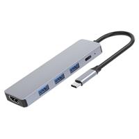 תחנת עגינה SOLID HB422 5 in 1 Type-C Hub HDMI USB3.0 PD3.0