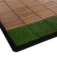 מארז 9 יח' אריחי דק 30*30 ס"מ 6 ישרים עץ Acacia חום בהיר