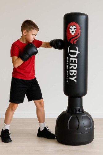 שק אגרוף עומד סינתטי עם מילוי בד 180X30 סמ מבית DERBY