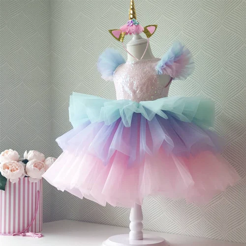שמלת חד קרן לילדות tutu dress