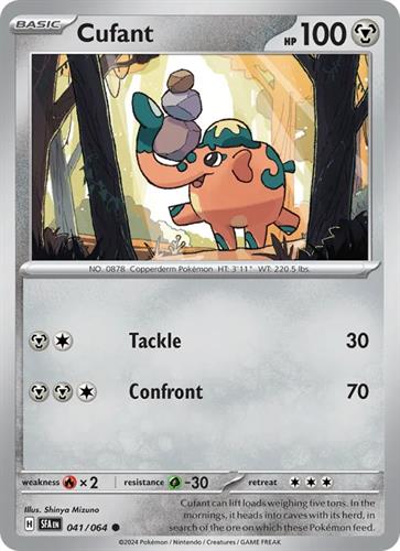קלף בודד single פוקימון - cufant - Shrouded Fable - 041/064