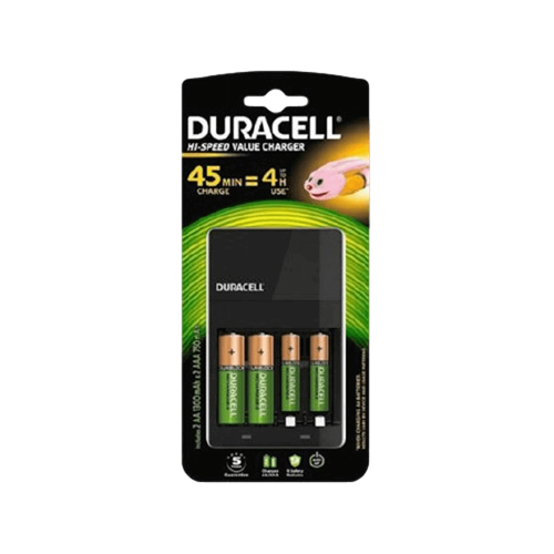 סט מטען+סוללות נטענות (זוג AA+זוג AAA) Duracell