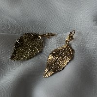 עגילי עלה | ציפוי זהב | ציפוי כסף