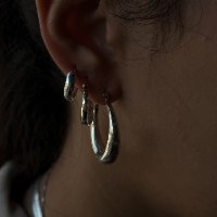 עגילי יולי גדולים | עגיל חישוק כסף 925