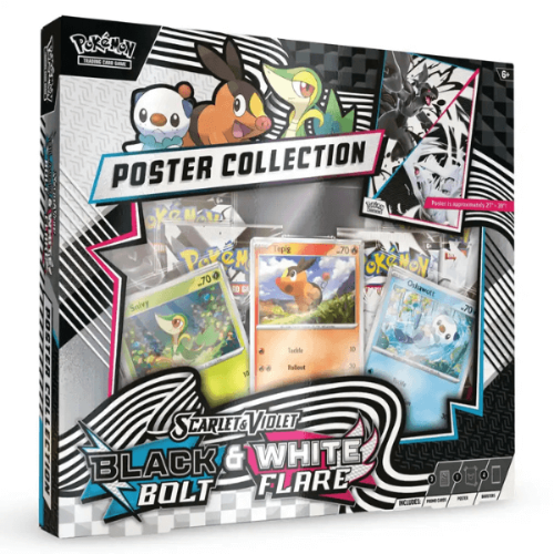Pokemon TCG: Black Bolt White Flare Poster Collection קלפי פוקימון מקוריים מארז פוסטר