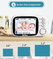מוניטור מקצועי לתינוק TakTark כולל מסך 3.2 אינץ הכולל גם מצלמה