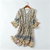 בוהו שיק שדה ירוק - שמלה בוהו שיק - Boho chic - וינטג׳ פרחוני